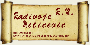 Radivoje Milićević vizit kartica